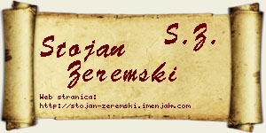 Stojan Zeremski vizit kartica